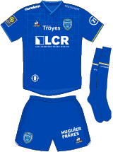 ES Troyes AC Maillot Domicile