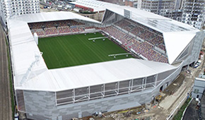 Gtech Community Stadium vu du ciel