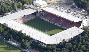 Stade A la Vieille maison forestière vu du ciel