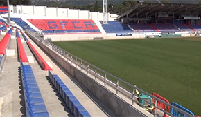 Stade Ange Casanova vu des tribunes