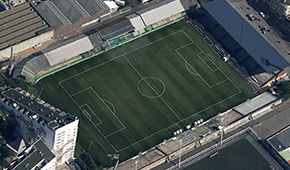 Stade Bauer vu du ciel