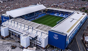 Stade de Goodison Park vu du ciel