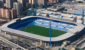 Stade de La Romareda vu du ciel