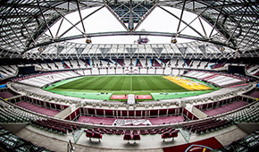 Stade de Londres vu des tribunes