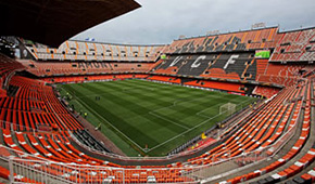 Stade de Mestalla vu des tribunes