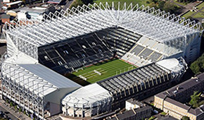 Stade de St James' Park vu du ciel