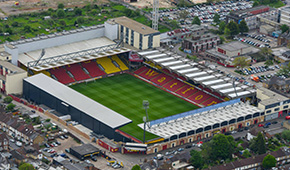 Stade de Vicarage Road vu du ciel