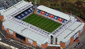 Stade d'Ewood Park vu du ciel