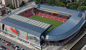 Stade El Molinón vu du ciel