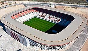 Stade Enrique Roca de Murcie vu du ciel