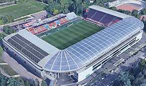 Stade Gaston Gérard vu du ciel