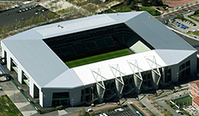 Stade Geoffroy Guichard vu du ciel