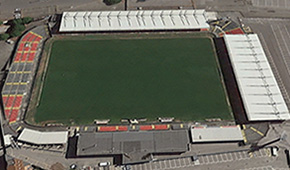 Stade Giovanni Zini vu du ciel