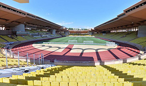 Stade Louis II vu des tribunes