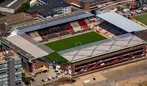 Stade Millerntor vu du ciel