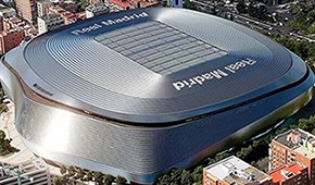 Stade Santiago Bernabéu vu du ciel