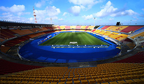 Stade Via del Mare vu des tribunes