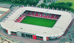 St Mary's Stadium vu du ciel