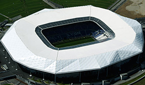 Groupama Stadium vu du ciel