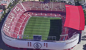 Stade Ramón Sánchez Pizjuán vu du ciel