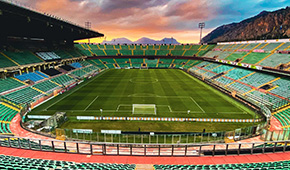 Stade Renzo Barbera  vu des tribunes
